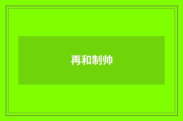 再和制帅