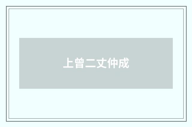 上曾二丈仲成