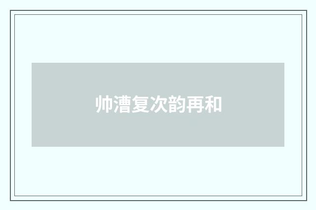 帅漕复次韵再和