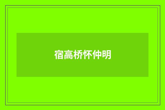 宿高桥怀仲明