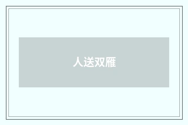 人送双雁