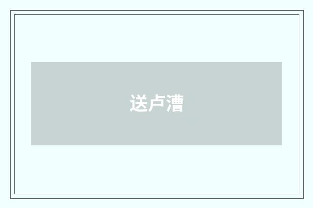 送卢漕