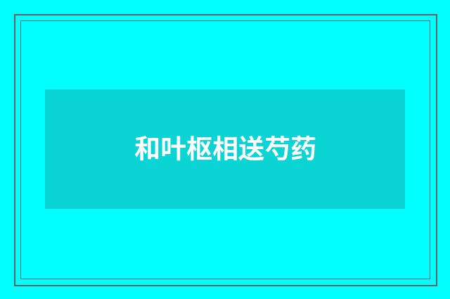 和叶枢相送芍药