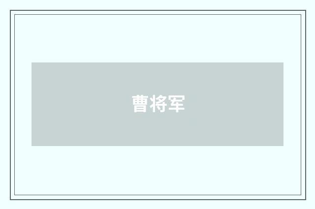 曹将军