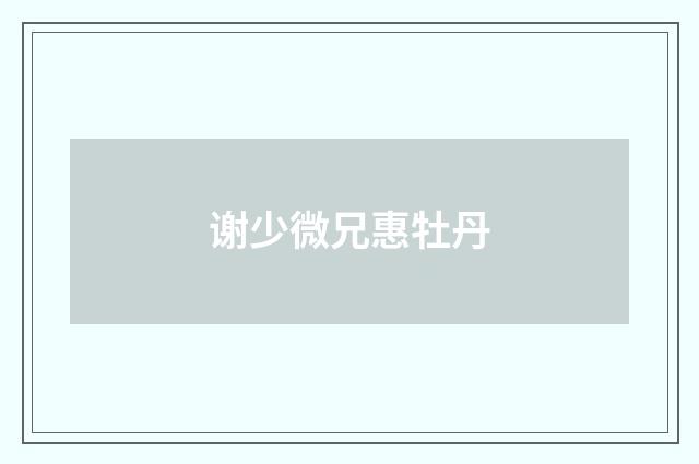 谢少微兄惠牡丹