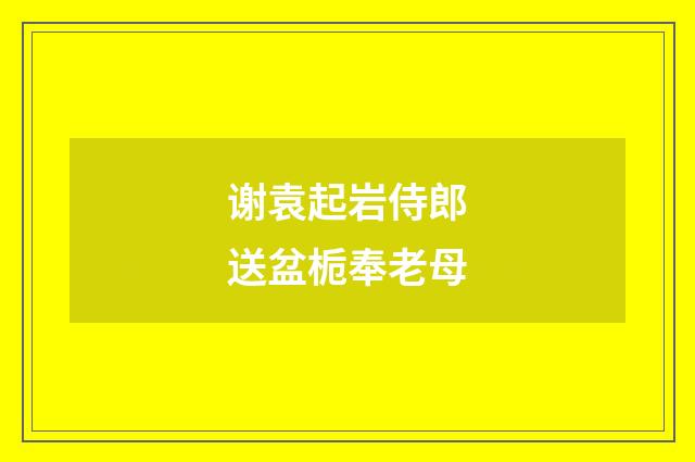 谢袁起岩侍郎送盆栀奉老母