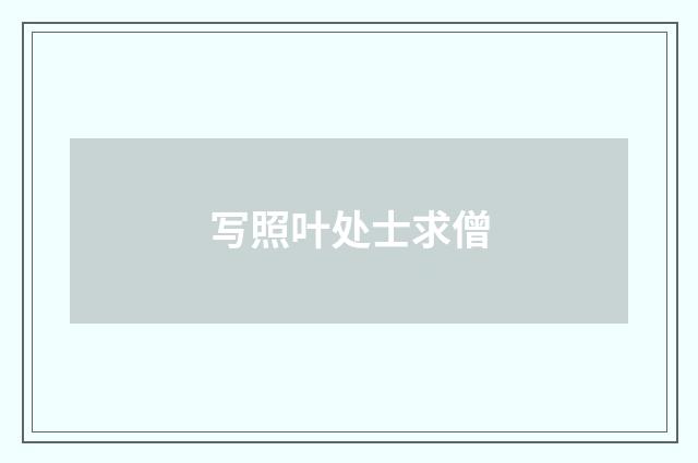 写照叶处士求僧