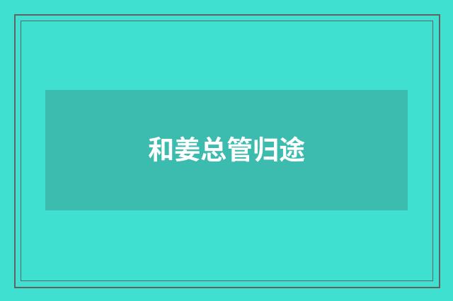 和姜总管归途