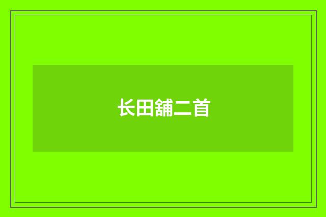 长田舖二首