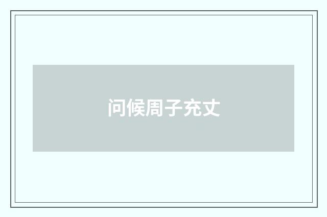 问候周子充丈