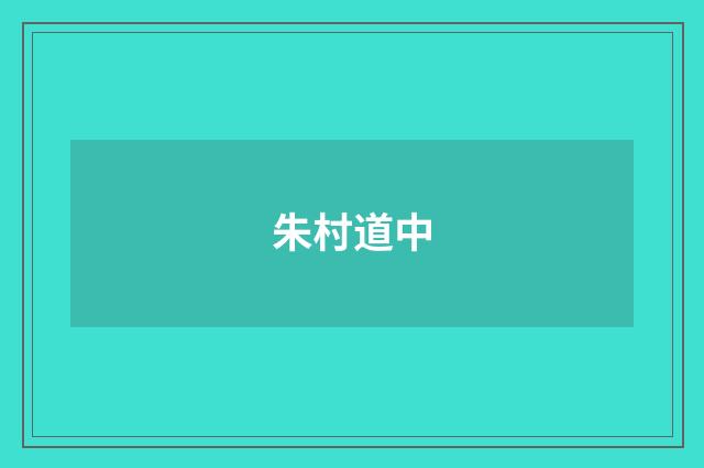 朱村道中