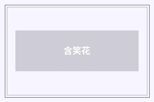 含笑花