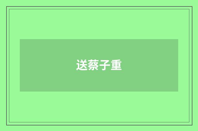 送蔡子重