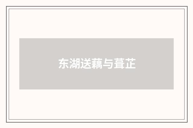 东湖送藕与葺芷