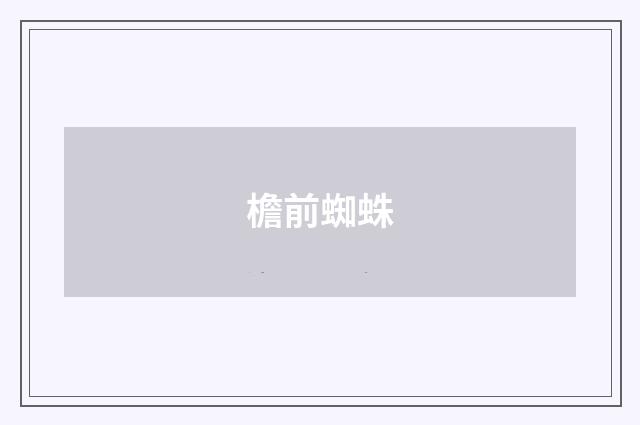 檐前蜘蛛