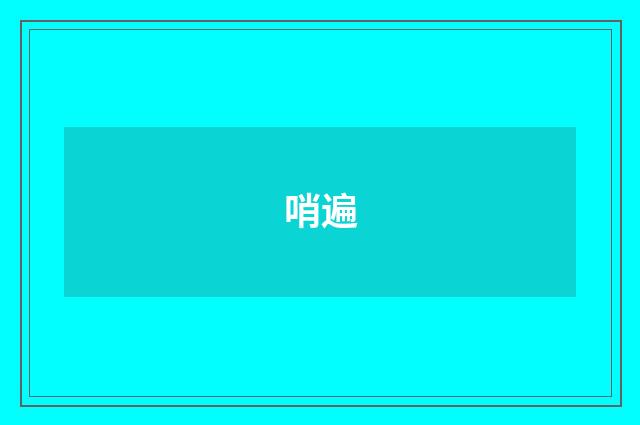 哨遍
