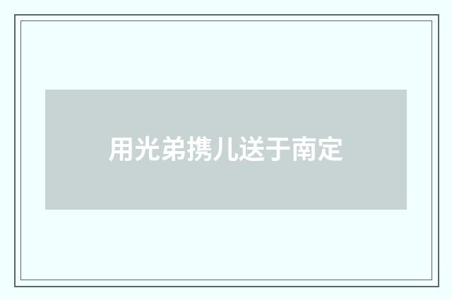 用光弟携儿送于南定