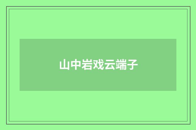 山中岩戏云端子