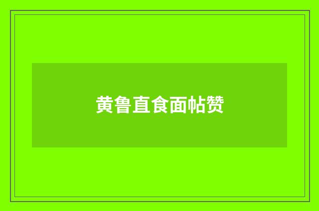 黄鲁直食面帖赞