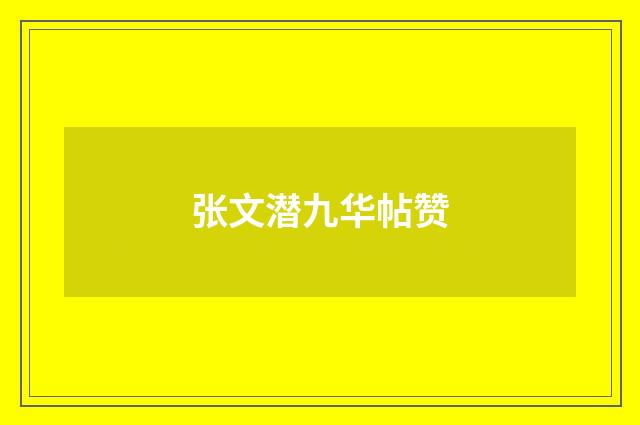 张文潜九华帖赞