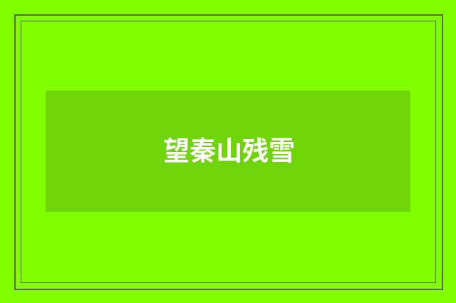 望秦山残雪