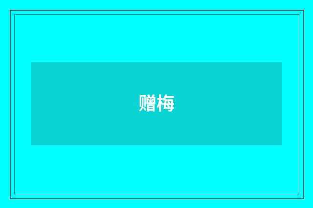 赠梅