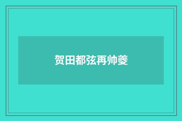 贺田都弦再帅夔
