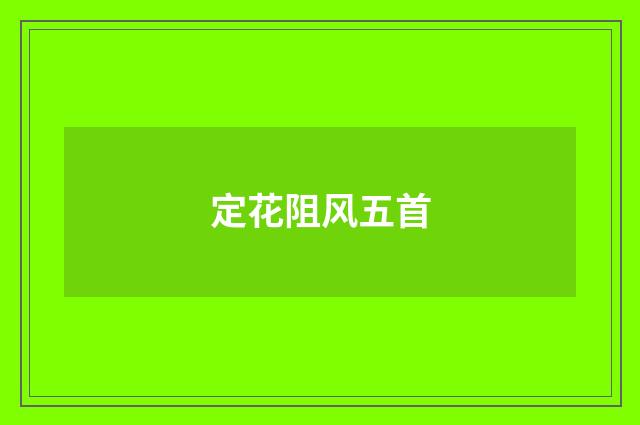 定花阻风五首