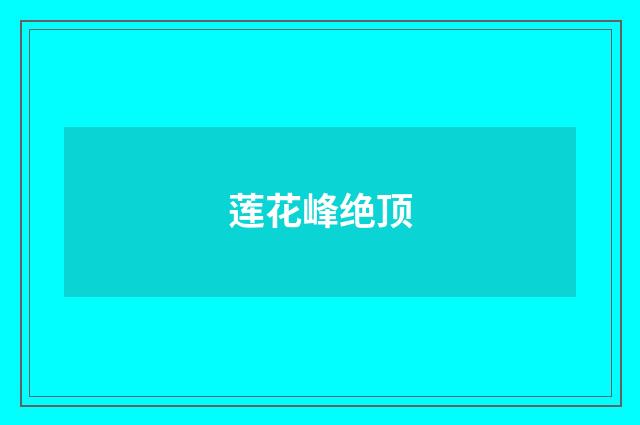 莲花峰绝顶