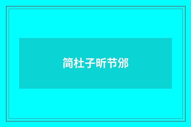 简杜子昕节邠