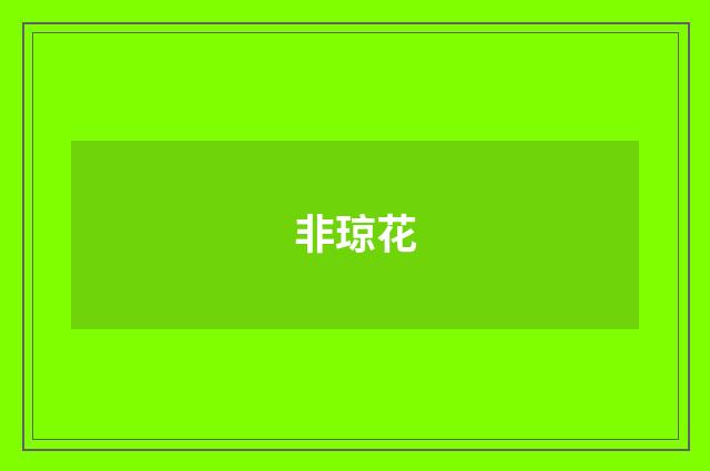 非琼花