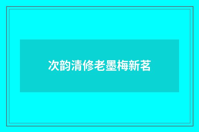 次韵清修老墨梅新茗