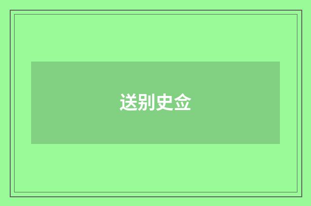 送别史佥