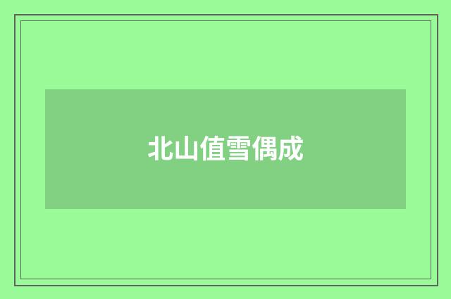 北山值雪偶成