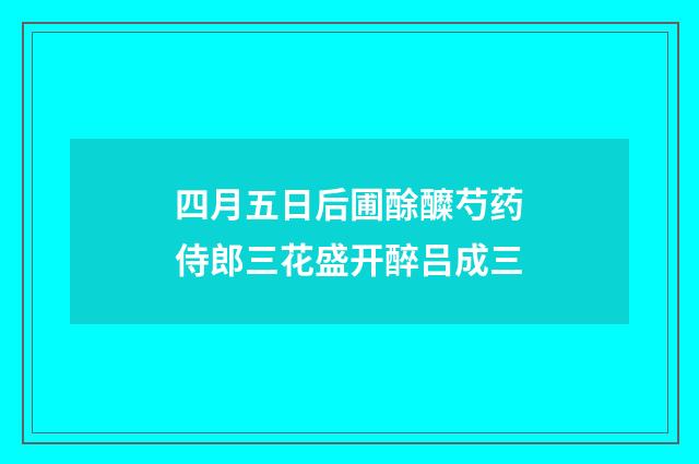 四月五日后圃酴醾芍药侍郎三花盛开醉吕成三
