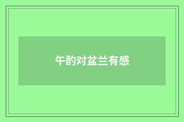 午酌对盆兰有感