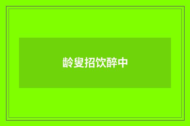 龄叟招饮醉中
