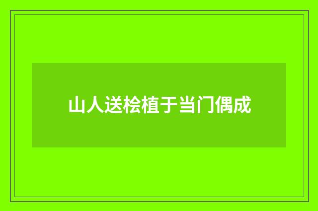 山人送桧植于当门偶成