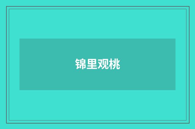 锦里观桃