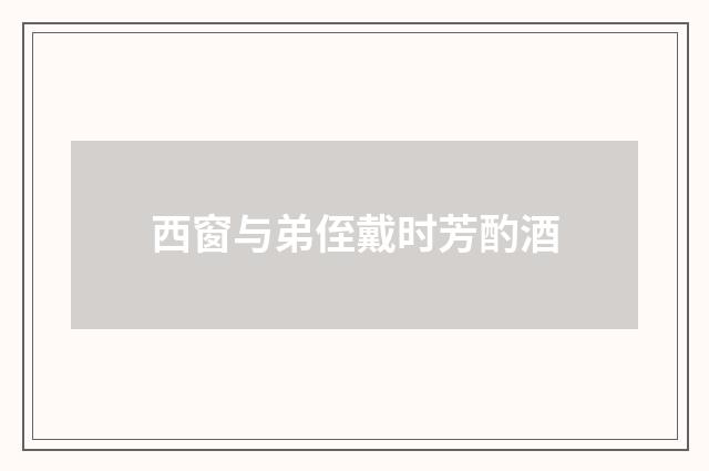 西窗与弟侄戴时芳酌酒