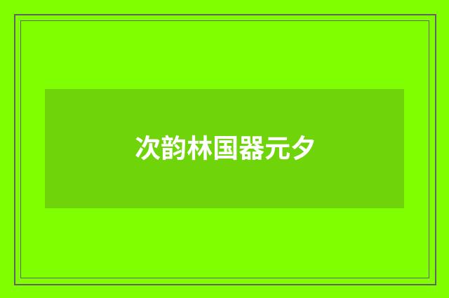 次韵林国器元夕