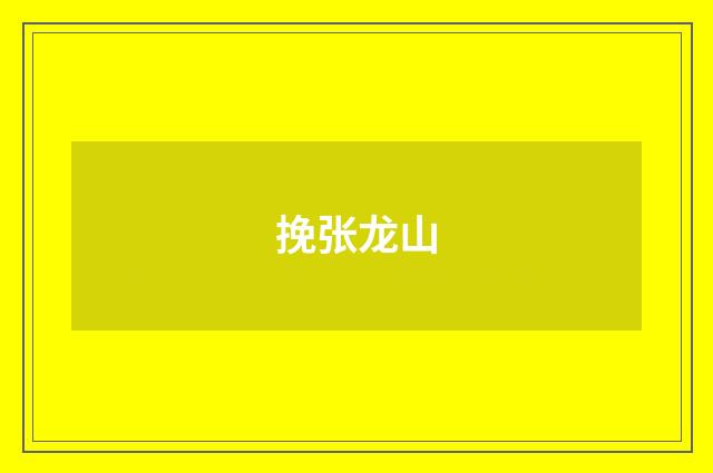 挽张龙山