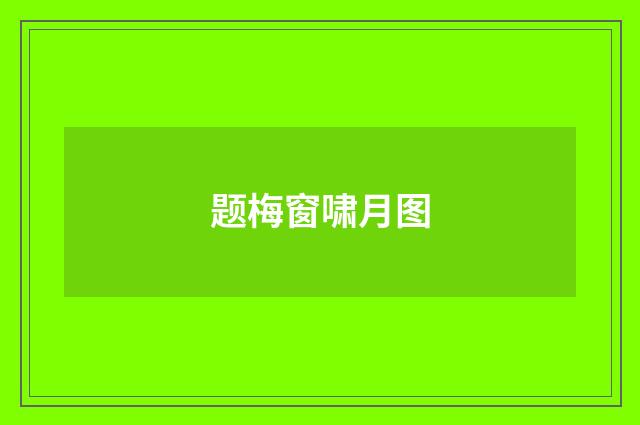题梅窗啸月图