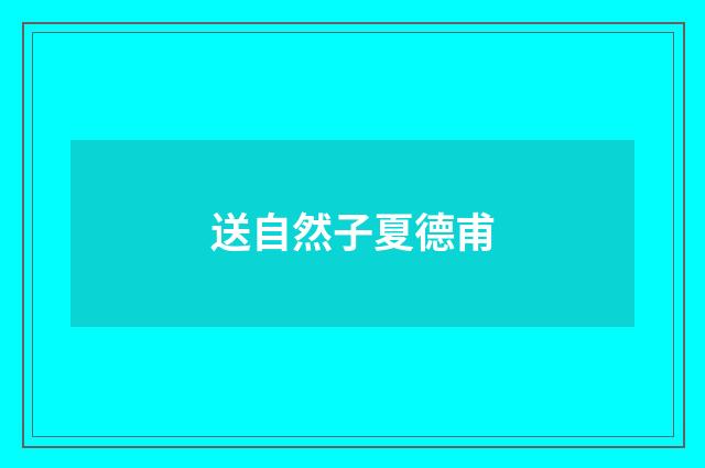 送自然子夏德甫