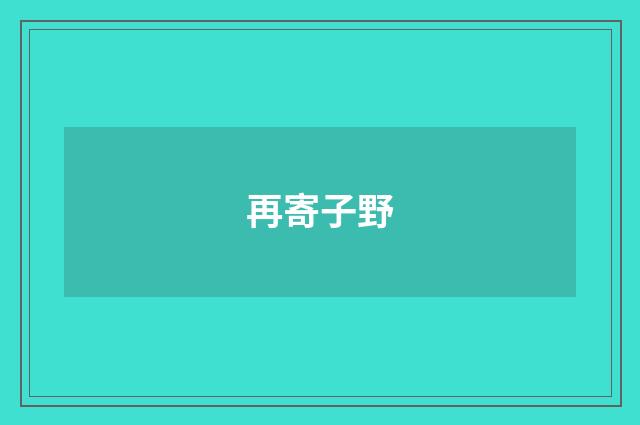 再寄子野