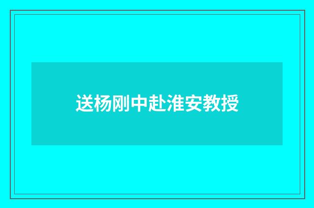 送杨刚中赴淮安教授