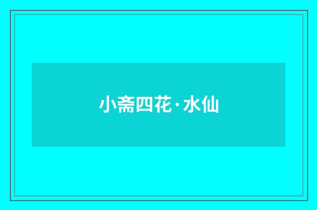 小斋四花·水仙