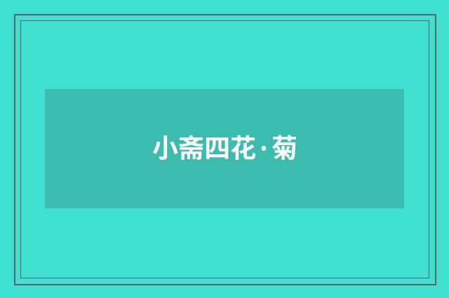 小斋四花·菊