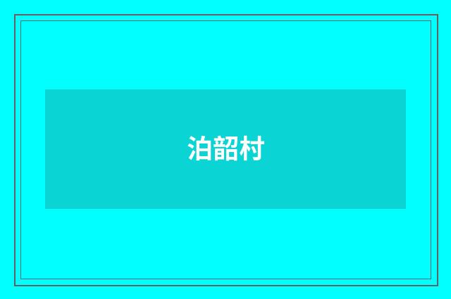 泊韶村
