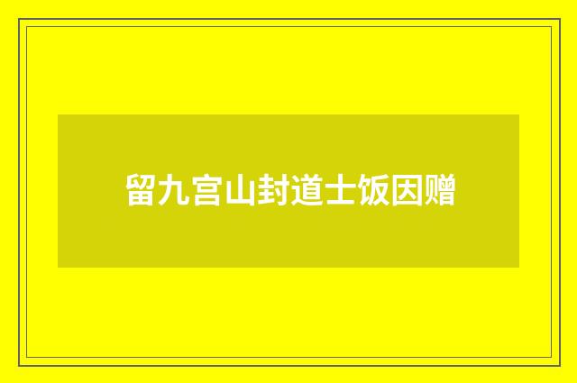 留九宫山封道士饭因赠